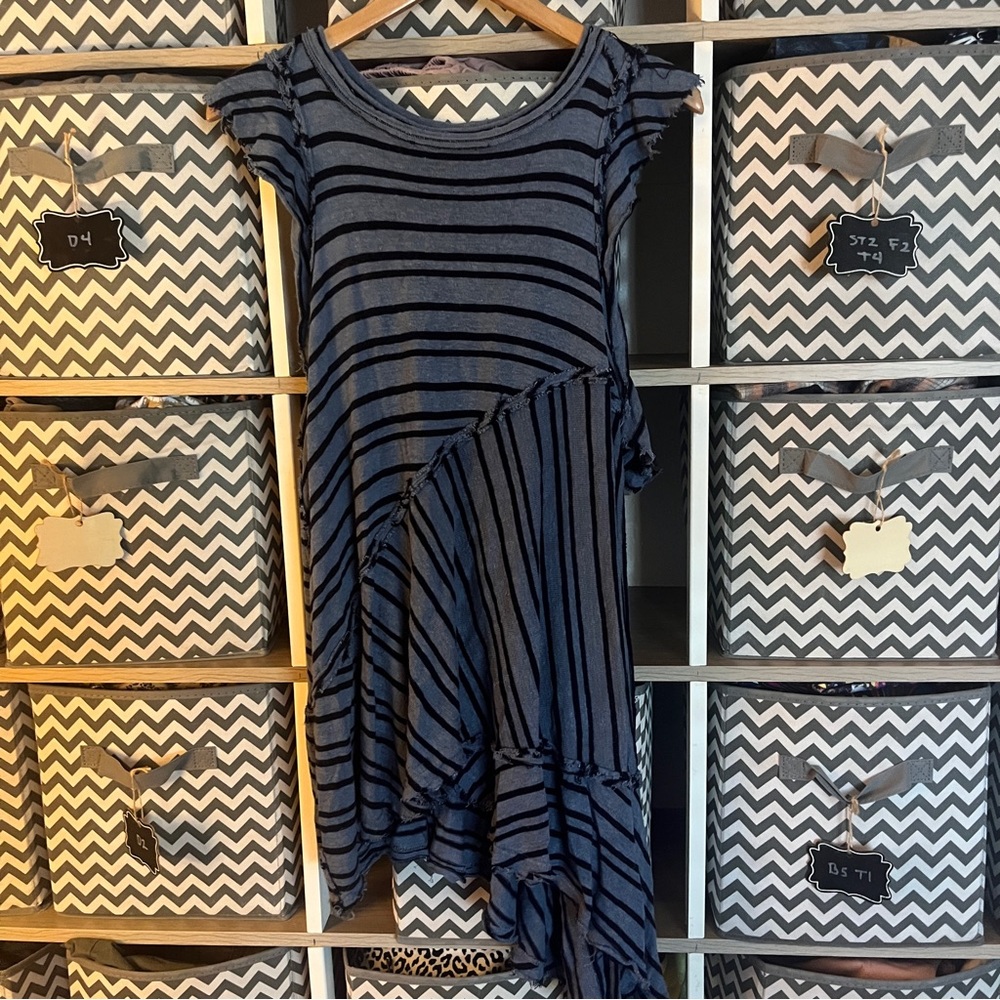 Free People Striped Asymmetrical Top